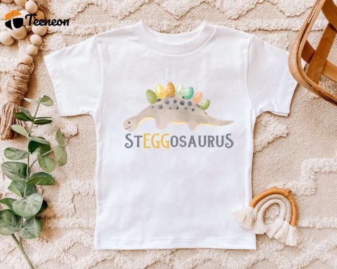 Stegosaurus Shirt,Boys Dinosaur Easter Shirt,Gift For Easter Day,Easter Dino Tee,Kids Easter T-Shirt,Happy Easter Shirt,Daddy Saurus Shirt 1