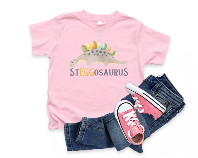 Stegosaurus Shirt,Boys Dinosaur Easter Shirt,Gift For Easter Day,Easter Dino Tee,Kids Easter T-Shirt,Happy Easter Shirt,Daddy Saurus Shirt 4