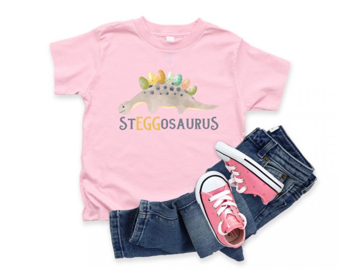 Stegosaurus Shirt,Boys Dinosaur Easter Shirt,Gift For Easter Day,Easter Dino Tee,Kids Easter T-Shirt,Happy Easter Shirt,Daddy Saurus Shirt 2