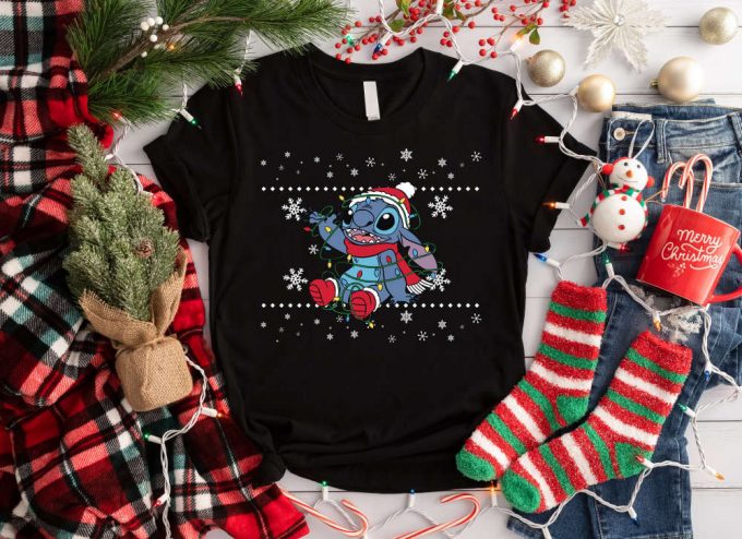 Merry Stitchmas Sweatshirt: Disney Stitch Christmas Shirt For Festive Parties &Amp; Santa Celebrations 2