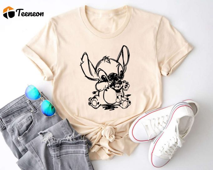 Cute Stitch Disney Shirt: Lilo &Amp;Amp; Stitch Tee With Mickey Doll - Disneyland Shirts 1