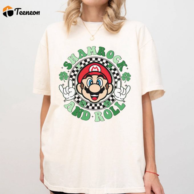 Get Lucky With Super Mario Shamrock And Roll St Patrick S Day Shirt 1