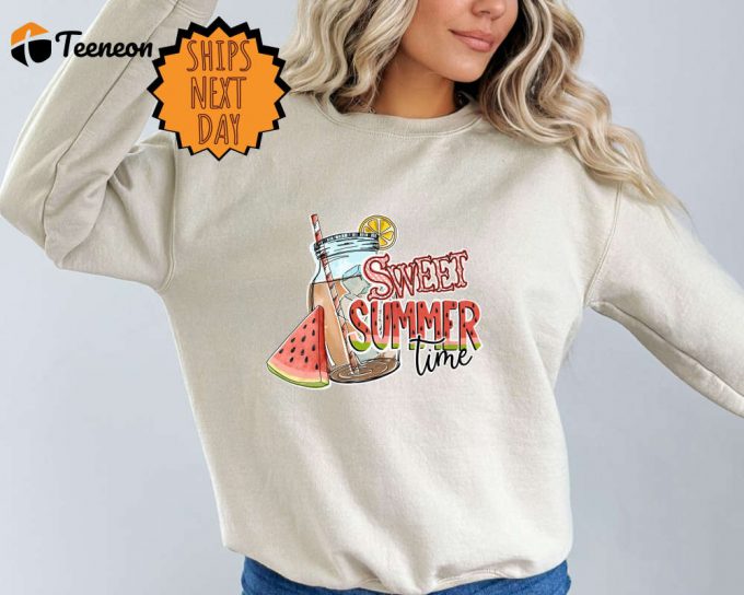 Sweet Summer Time Sweatshirt, Summer Vibes Sweater, Hello Summer Sweater, Beach Vacation Sweater, Watermelon Sweater, Sweet Summer Sweater 1