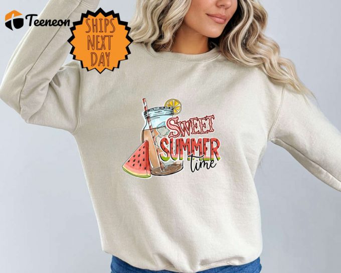 Sweet Summer Time Sweatshirt - Embrace The Beach Vibes With Hello Summer Sweater 1