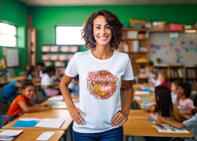 Teacher Pumpkin T-Shirt: Engaging Halloween Party Shirt Cute And Funny Teacher Life Quote Shirt - Perfect For Halloween Celebrations! 3