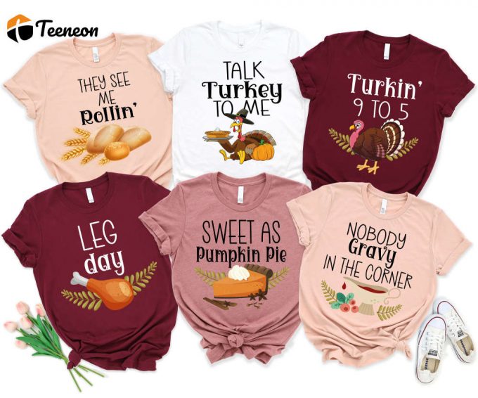 Get Festive With Thanksgiving Family Dinner &Amp;Amp; Puns Group Shirts 1