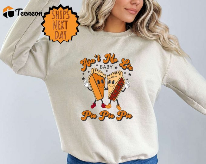 Cozy Thanksgiving Pie Sweater: Retro Fall &Amp;Amp; Halloween Sweaters Funny Pie Sweatshirt 1