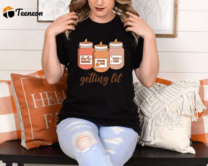 Fall Vibe Thanksgiving T-Shirt: Happy Thanksgiving Gobble Gobble Tee Blessed Shirt - Perfect Family Thanksgiving Gift For Her Thanksgiving Dinner Attire 1