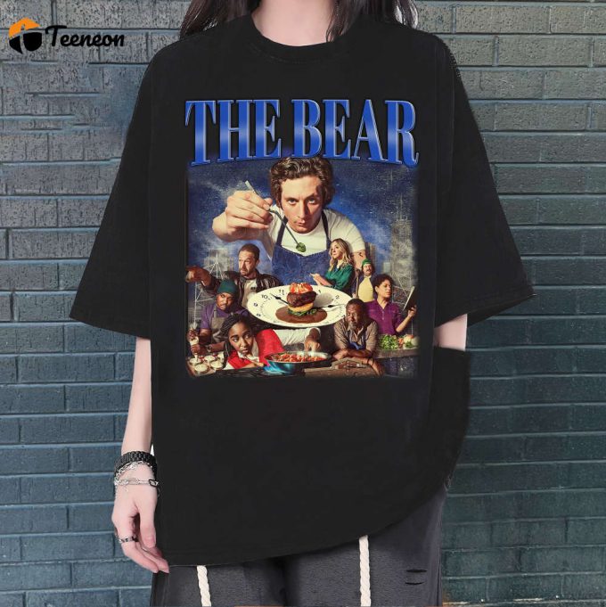 The Bear T-Shirt, The Bear Shirt, The Bear Tees, Hip Hop Graphic, Unisex Tees, Bootleg Retro 90'S Fans, Trendy Tee 1