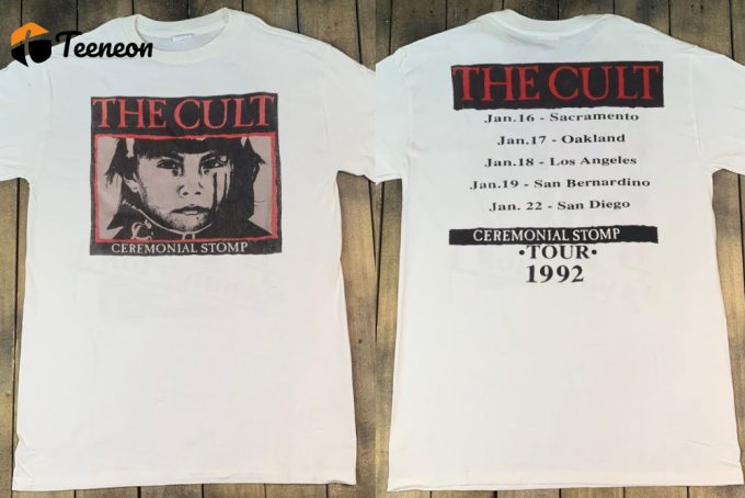 Vintage Cult Ceremonial Stomp Tour 1992 T-Shirt 90S Rock Shirt 1