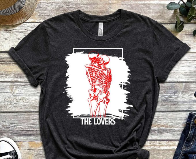 The Lovers Shirt, The Skeleton Lovers, Witchy Skeleton Lovers Tee, Gothic Shirt, Spooky Tee, Occult Shirt, Real Lovers Tee