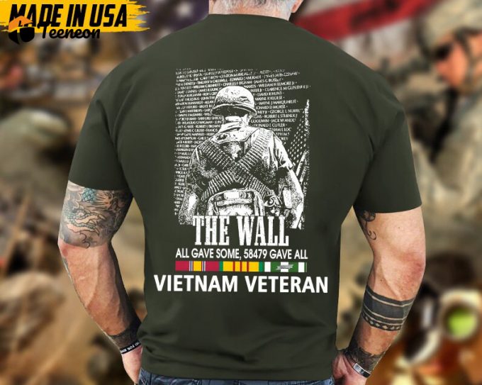 The Wall, All Gave Some, 58479 Gave All Vietnam Veteran Shirt, Vietnam War Shirt For Veteran, Memorial Vietnam Vet Shirt, Veteran Gifts Idea 1