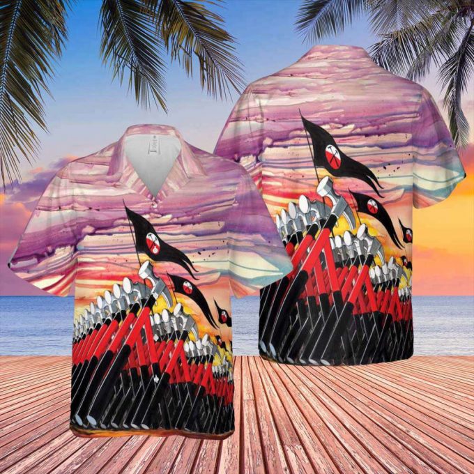 The Wall Hammer Drawing Art Hawaiian Pink Floyd Shirt Gift For Men Women 2