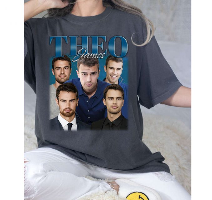 Theo James T-Shirt, Theo James Shirt, Theo James Tees, Hip Hop Graphic, Unisex Tees, Bootleg Retro 90'S Fans, Trendy Tee 3