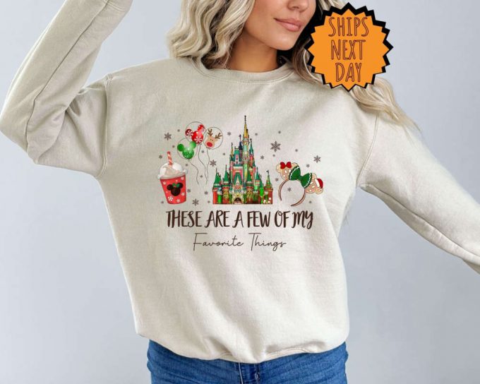 Disney Christmas Hoodie: Favorite Things Sweatshirt Xmas Trip Shirt Perfect Disney Family Gift 5