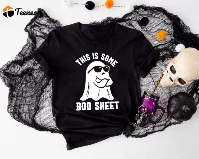 Spooky Boo Sheet Shirt: Funny Halloween Ghost Tshirt For Spooky Vibes &Amp;Amp; Halloween Season 1