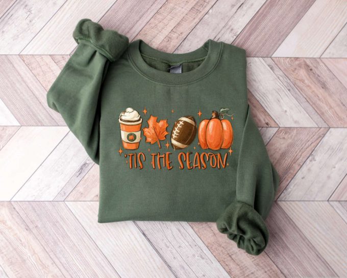 Women S Tis The Season Sweatshirt - Football &Amp; Fall Pumpkin Sweater 2