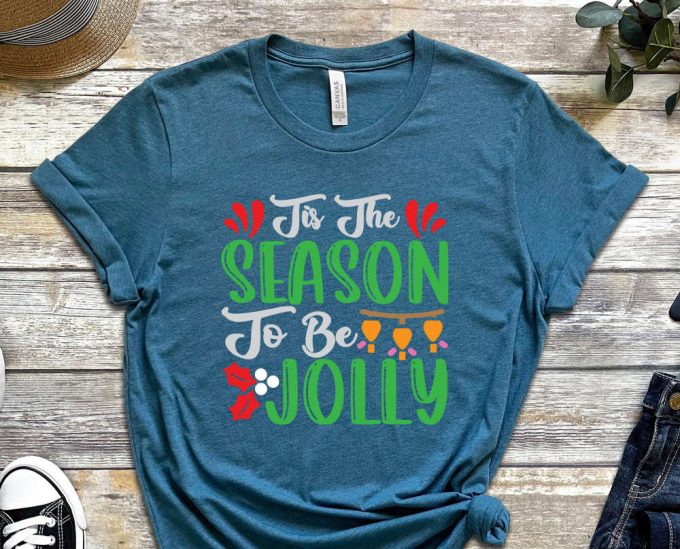 Tis The Season To Be Jolly T-Shirt, Christmas Season Tees, Family Matching Christmas Shirt, Holly Jolly Winter Holiday Shirt, Merry Xmas 2