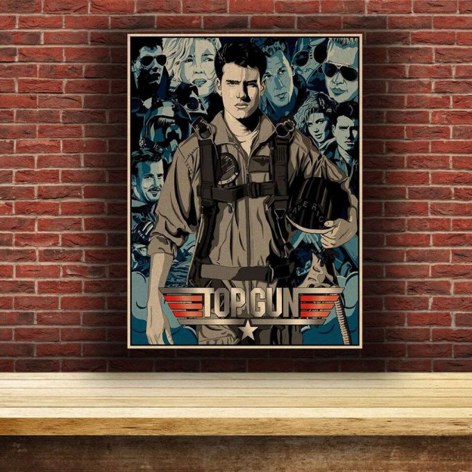 Top Gun Retro Poster For Home Decor Gift, Kraft Paper Print, Movie Wall Art Gift 2