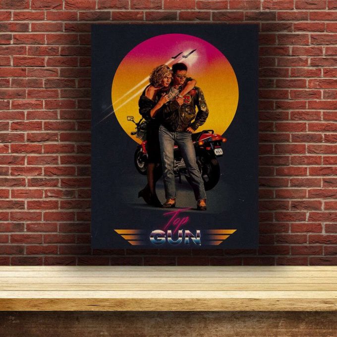 Top Gun Retro Poster For Home Decor Gift, Kraft Paper Print, Movie Wall Art Gift 3