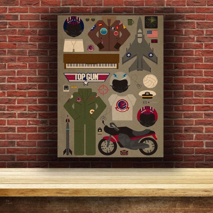 Top Gun Retro Poster For Home Decor Gift, Kraft Paper Print, Movie Wall Art Gift 4