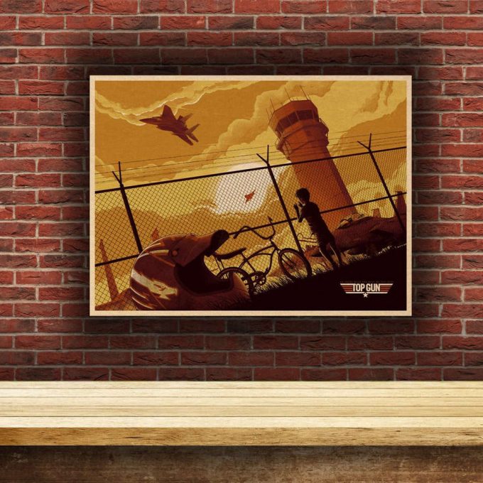 Top Gun Retro Poster For Home Decor Gift, Kraft Paper Print, Movie Wall Art Gift 5