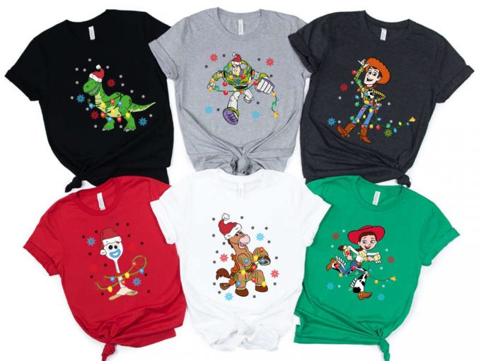 Magical Toy Story Christmas Shirt: Disney Vacation T-Rex &Amp; Buzz Lightyear Perfect For Disney Family! 2