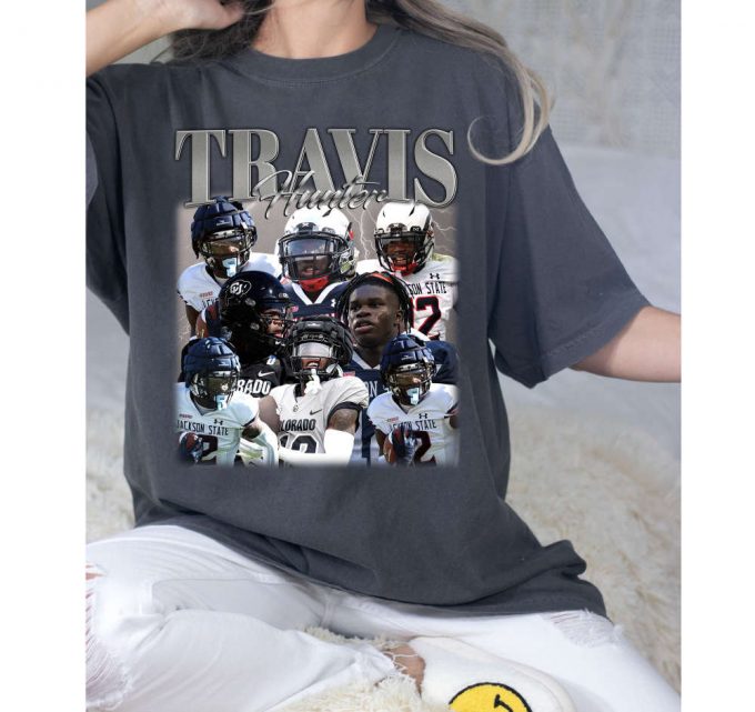 Travis Hunter T-Shirt, Travis Hunter Shirt, Travis Hunter Tees, Hip Hop Graphic, Unisex Tees, Bootleg Retro 90'S Fans, Trendy Tee 3