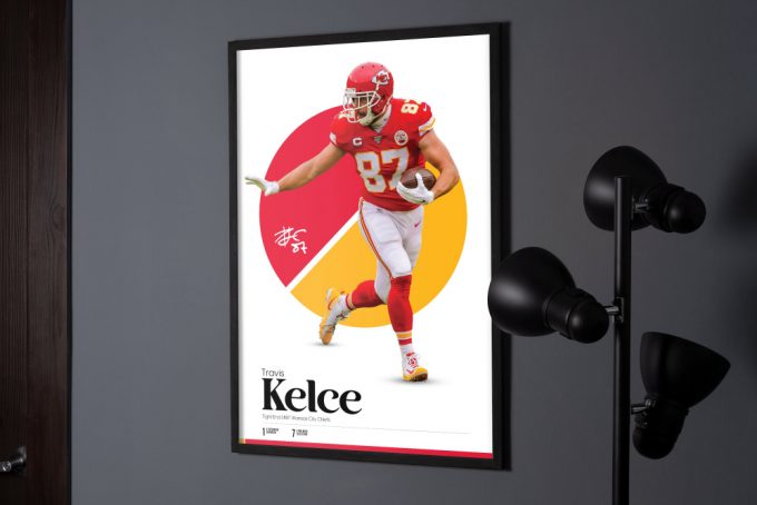 Travis Kelce Poster - Football Gifts &Amp; Wall Art For Kc Chiefs Fans 6