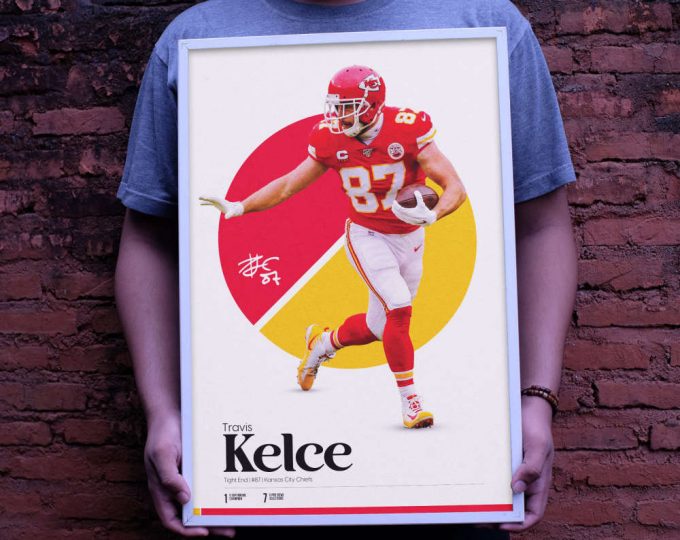 Travis Kelce Poster - Football Gifts &Amp; Wall Art For Kc Chiefs Fans 7