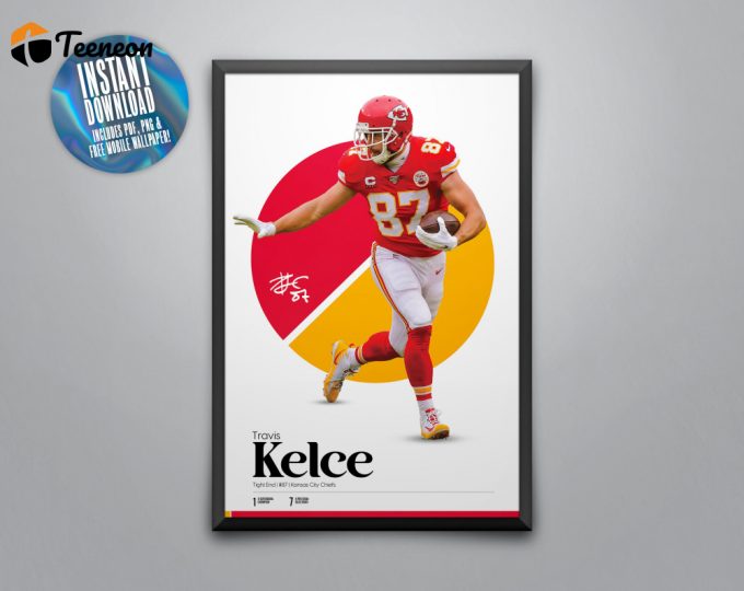 Travis Kelce Poster - Football Gifts &Amp;Amp; Wall Art For Kc Chiefs Fans 1