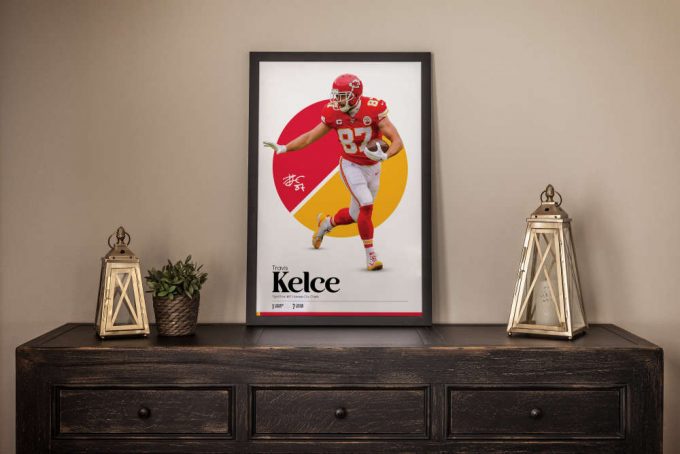 Travis Kelce Poster - Football Gifts &Amp; Wall Art For Kc Chiefs Fans 8