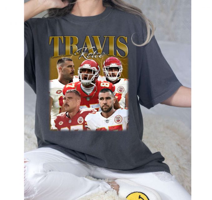 Travis Kelce T-Shirt, Travis Kelce Shirt, Travis Kelce Tees, Hip Hop Graphic, Unisex Tees, Bootleg Retro 90'S Fans, Trendy Tee 3