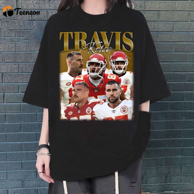 Travis Kelce T-Shirt, Travis Kelce Shirt, Travis Kelce Tees, Hip Hop Graphic, Unisex Tees, Bootleg Retro 90'S Fans, Trendy Tee 1