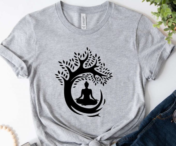 Tree Of Life Meditation Shirt For Women, Yoga Shirt For Her, Yoga Instructor Gift, Yoga Team T-Shirts, Meditation Shirt 4