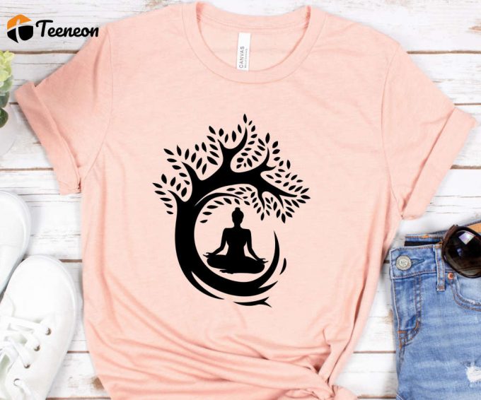 Tree Of Life Meditation Shirt For Women, Yoga Shirt For Her, Yoga Instructor Gift, Yoga Team T-Shirts, Meditation Shirt 1