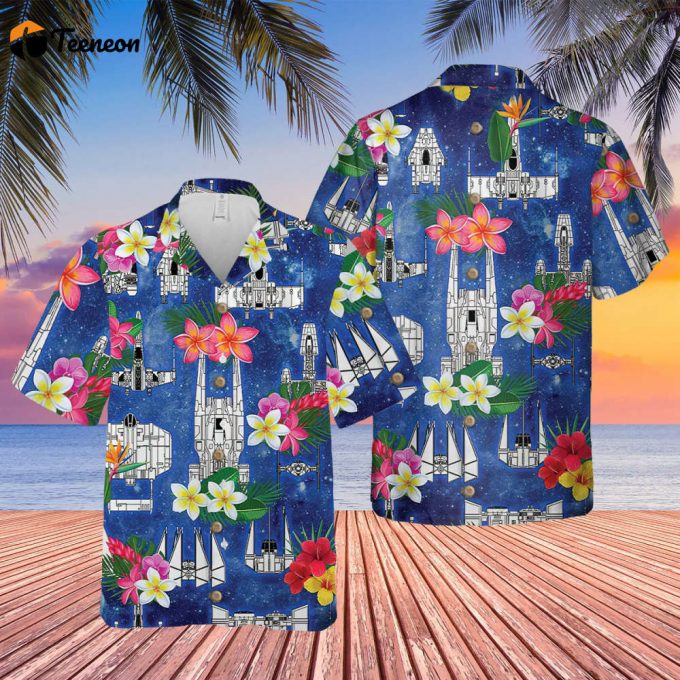 Tropical Star Wars Hawaiian Shirt, Darth Vader Stormtrooper Baby Yoda Hawaii Shirt, Star Wars Day Aloha Shirt, Mandalorian Button Up Shirt