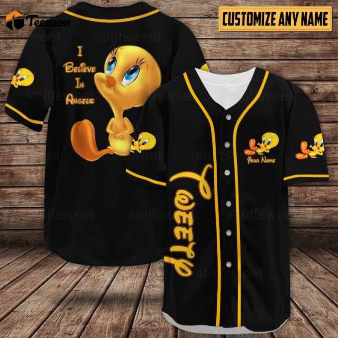 Tweety Bird Custom Name Baseball Jersey Gift For Men And Women 1