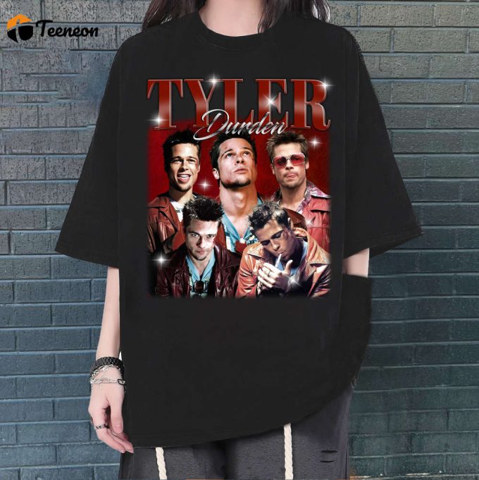 Tyler Durden T-Shirt, Tyler Durden Shirt, Tyler Durden Tees, Hip Hop Graphic, Unisex Tees, Bootleg Retro 90'S Fans, Trendy Tee 1