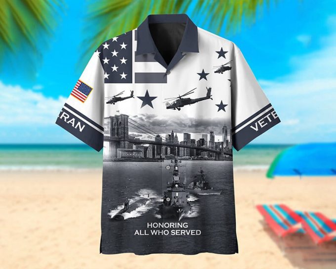 Veteran Hawaii Shirt, Honoring All Who Served U.s Veteran Shirt, Button Up Shirt Beach Shirt, Army Hawaii Shirt, Us Veteran Shirt 2