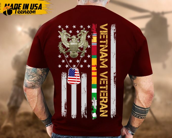 Vietnam Veteran Shirt, Veterans Day Gift, Vietnam Veteran T-Shirt, Us Military Shirt, Patriotic Shirt For Father, Patriotic Fathers Day Gift 1