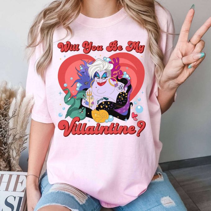 Villain Ursula Villaintine Shirt - Little Mermaid Disneyland Valentine Anti-Valentine Club Shirt 3