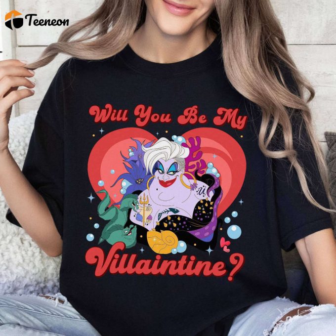 Villain Ursula Villaintine Shirt - Little Mermaid Disneyland Valentine Anti-Valentine Club Shirt 1