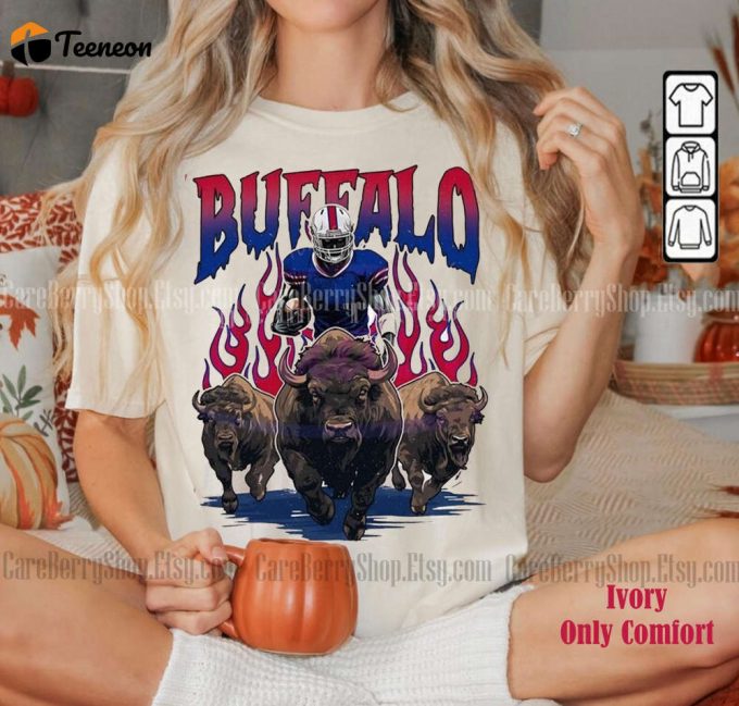 Vintage Buffalo Football Skeleton Sweatshirt - Cozy Crewneck For Buffalo Fans &Amp;Amp; Unique Gift 1
