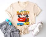 Vintage Lightning McQueen Shirt – Retro Disney Cars Piston Cup Cars Theme Birthday McQueen 95 T-Shirt Cars Land