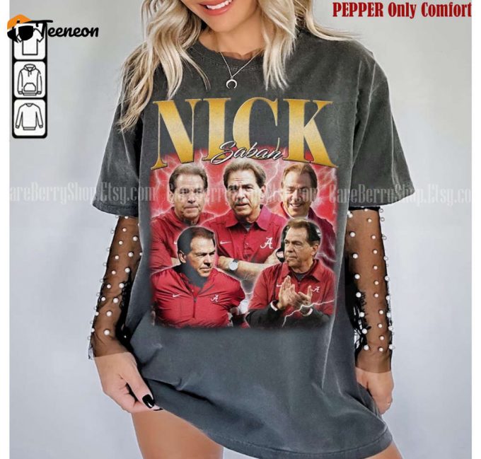 Vintage Nick Saban Roll Tide Shirt - Football 90S Fan Gift For Him And Her 1
