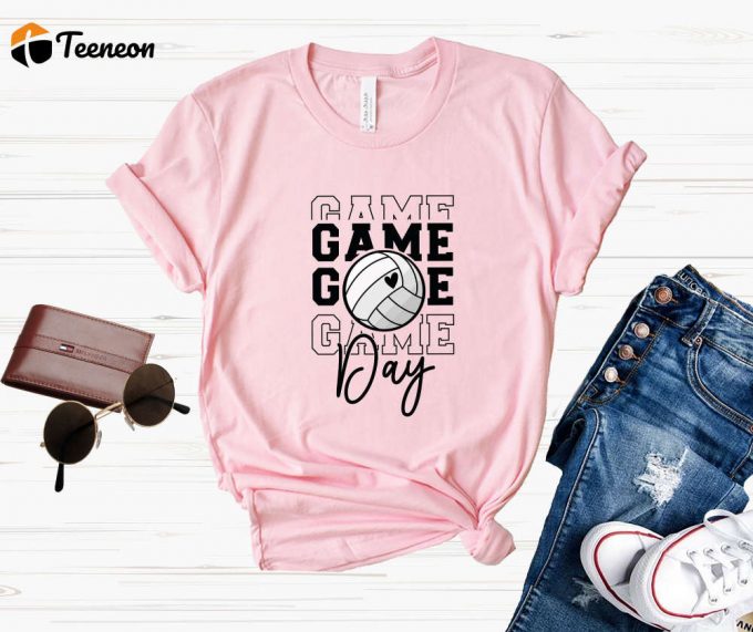 Game Day Volleyball Shirt: Show Your Love For Volleyball With This Stylish Team-Inspired Fan Shirt 1