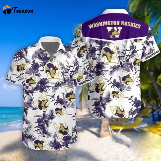 Washington Huskies Hawaii Shirt, Best Gift For Men And Women 1