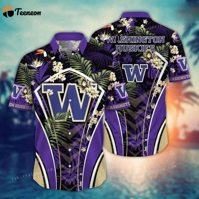 Washington Huskies Hawaii Shirt, Best Gift For Men And Women 1