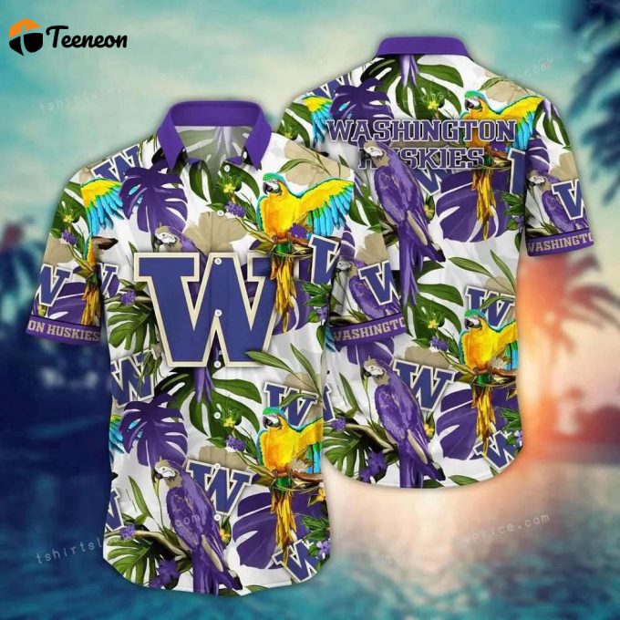 Washington Huskies Hawaii Shirt, Best Gift For Men And Women 1